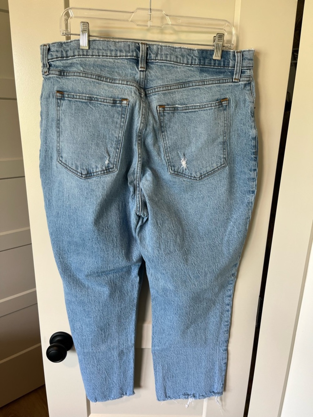 Abercrombie & Fitch Light Blue High-Rise Straight Jeans - Picture 2 of 4